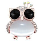 broche hibou en argent pas cher