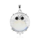 pendentif collier homme femme enfant ado hibou chouette pierre naturelle