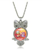 mignon pendentif hibou chouette argent