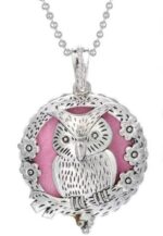 pendentif hibou diffuseur parfum chouette argent