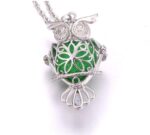 pendentif aromathérapie argent hibou chouette