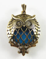 pendentif aromathérapie hibou bronze cuivre antique