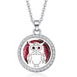 pendentif diffuseur parfum hibou argent chic